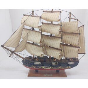 Bergantin Siglo XVIII Wooden Model Ship 18th Century Brigantine Nautical Decor